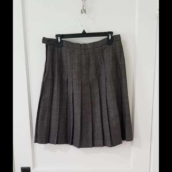 Sag Harbor Wool Plaid Pleated Skirt – Size 14 - Picture 1 of 9